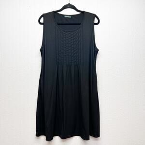 Ofeefan Womens Black Knit Dress XXL Sleeveless Stretch Casual Minimalist Stretch